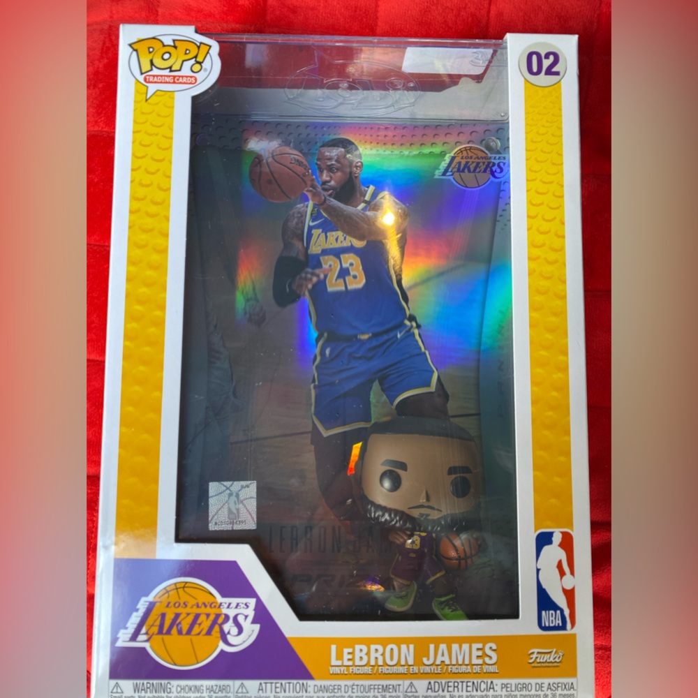 New Lakers LaBraun James Funko Pop and Lithograph